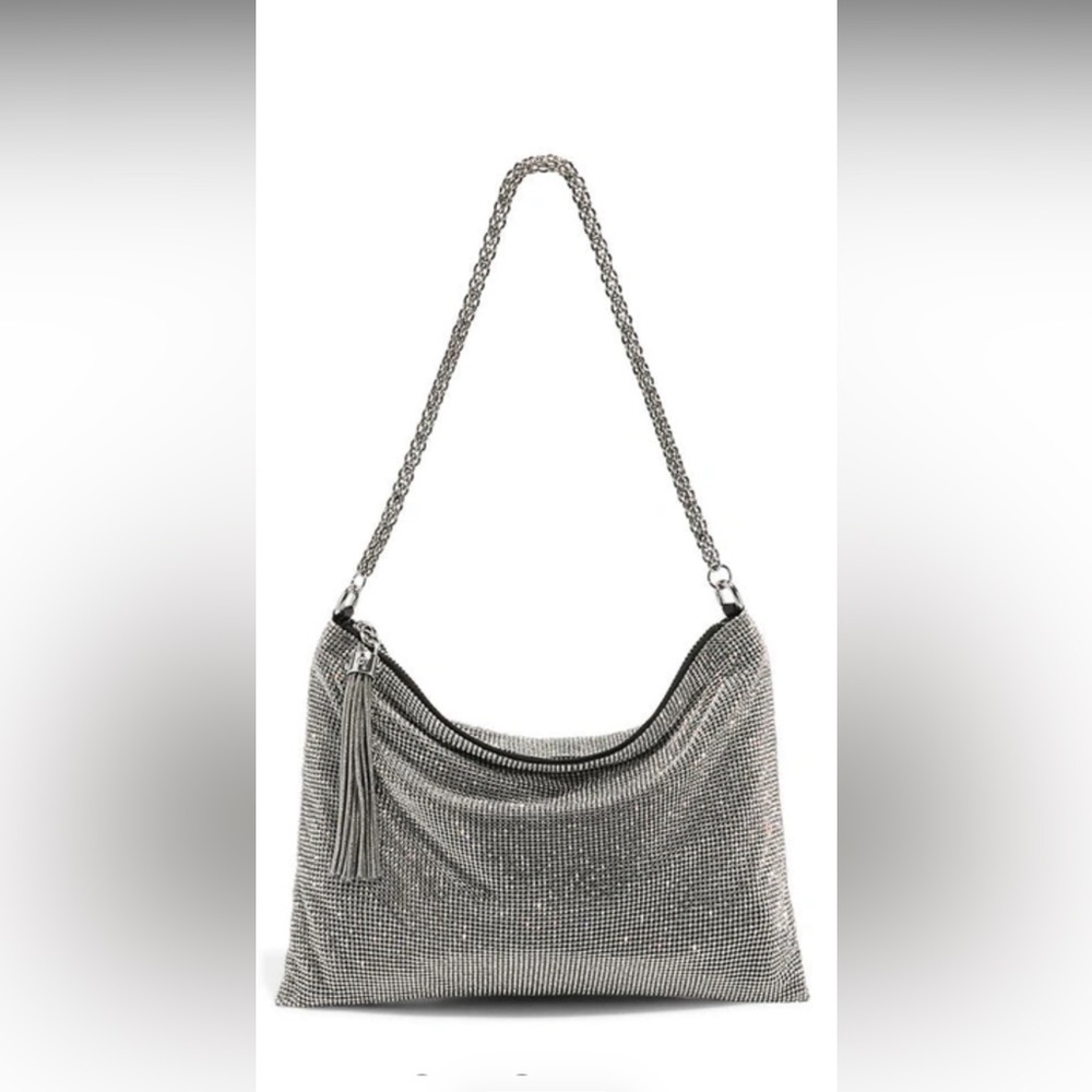 Aimee Kestenberg dance with me Silver Crystal  Chain Shoulder Bag NWT